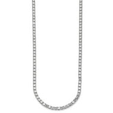 14k White Gold 23 3/8 carat Lab Grown Diamond VS+ F+ Complete Round 18 inch Straight Tennis Necklace